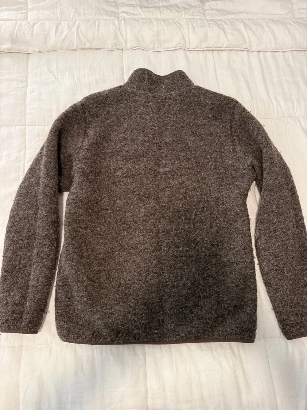Bonobos Men's Italian Wool Quarter-Zip Fleece Sweater — Brown